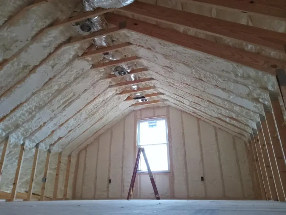 Spray foam roofing application for Crawl Space Insulation project in Addison
